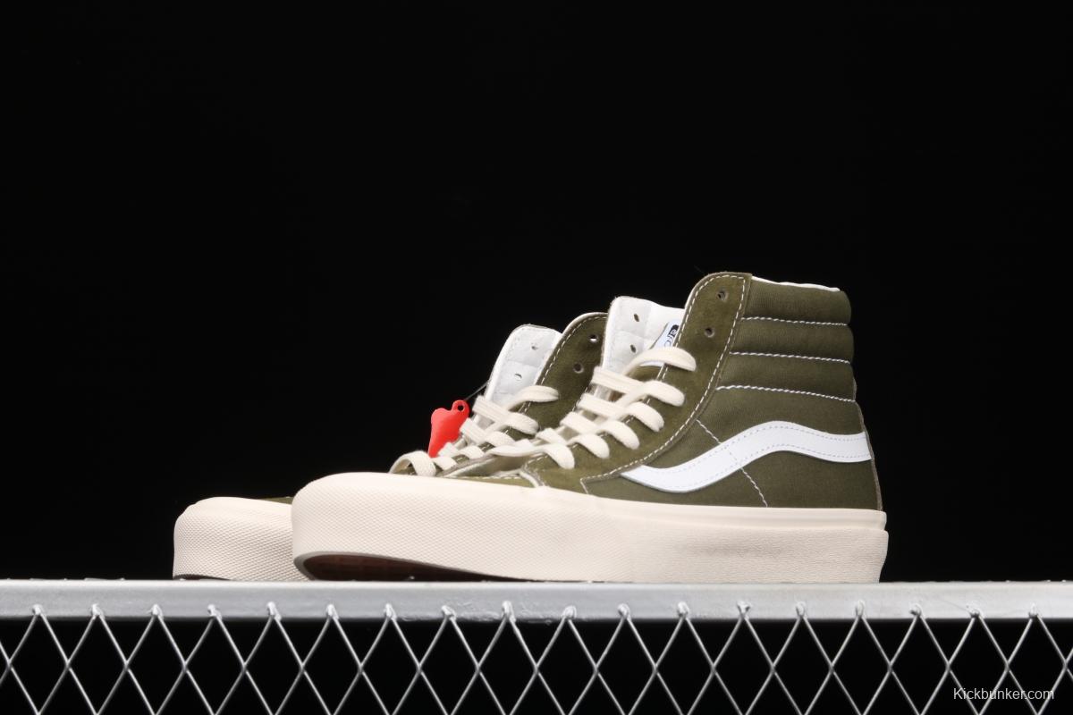 Vans SK8-Hi Vault OG army green high-top canvas shoes VN0OZE8XY