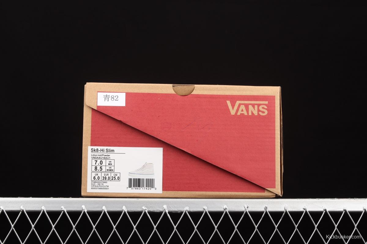 Vans Sk8-Hi Slim side striped high-upper light canvas high-upper shoes VN0A4U164U1