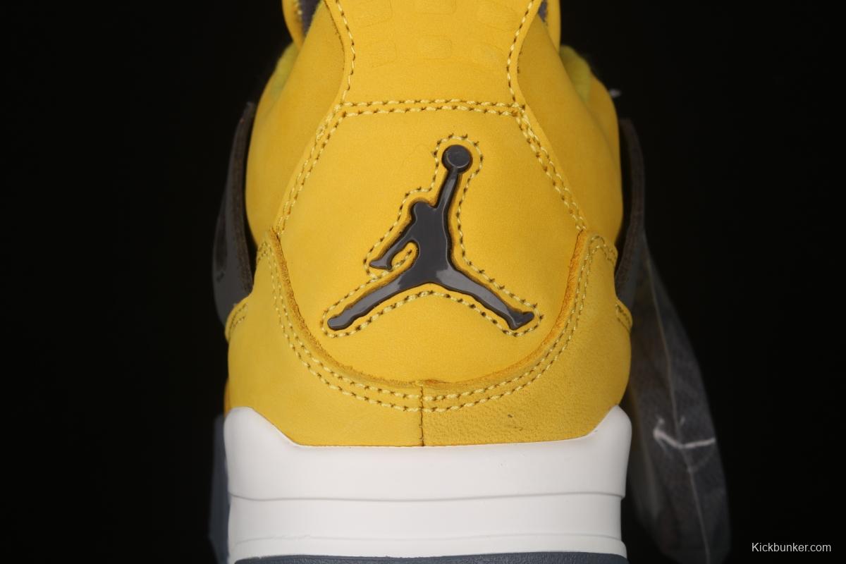 Air Jordan 4 Lightning duplicates white and yellow electric letter CT8527-700