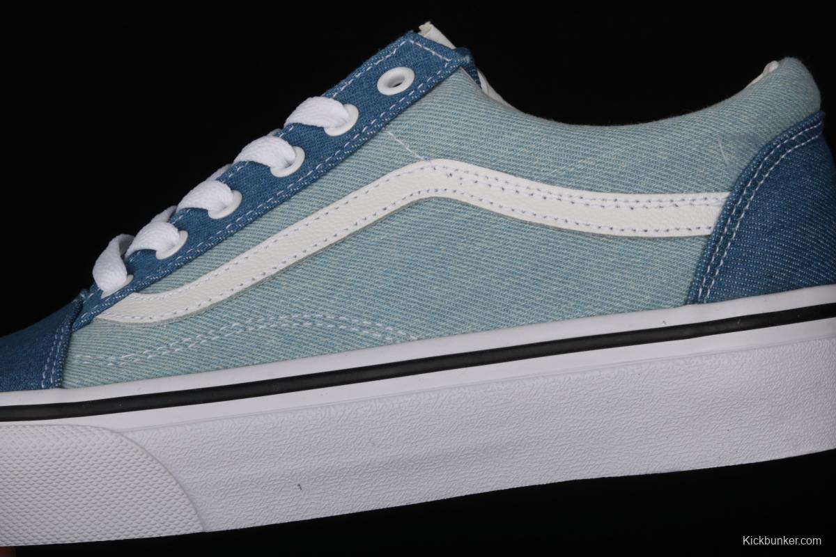 Vans Old School denim tannin canvas blue classic low upper shoes VN0A38G1Q69