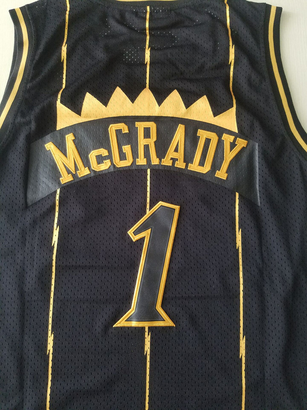 Tracy McGrady 1 1998-99 Throwback Classics Black Golden Edition Jersey