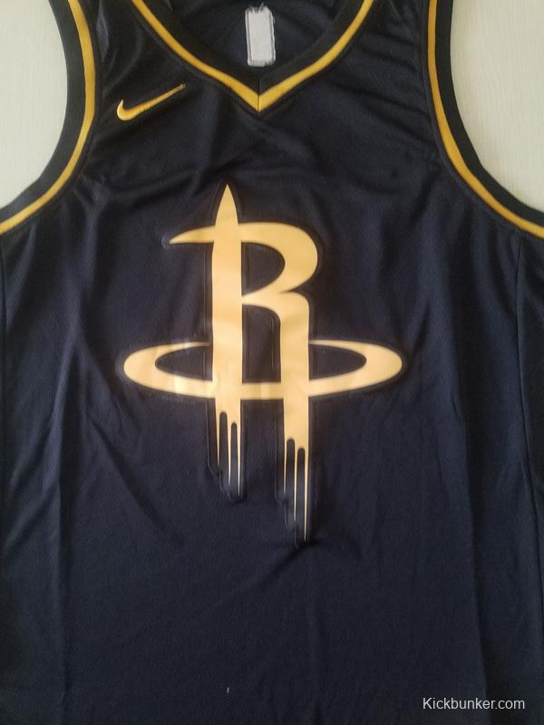 Russell Westbrook 0 Black Golden Edition Jersey