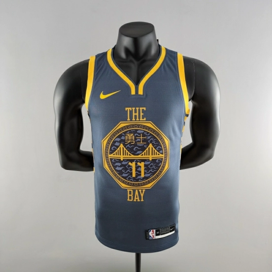 2018 HOMPSON #11 Golden State Warriors Grey NBA Jersey