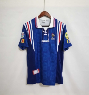 Retro 1996 France Home Blue Soccer Jersey