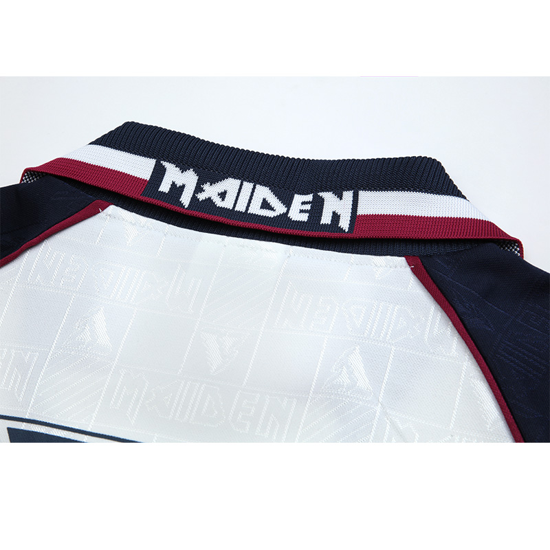 Retro 99/01 West Ham X Iron Maiden Away White Jersey With #7