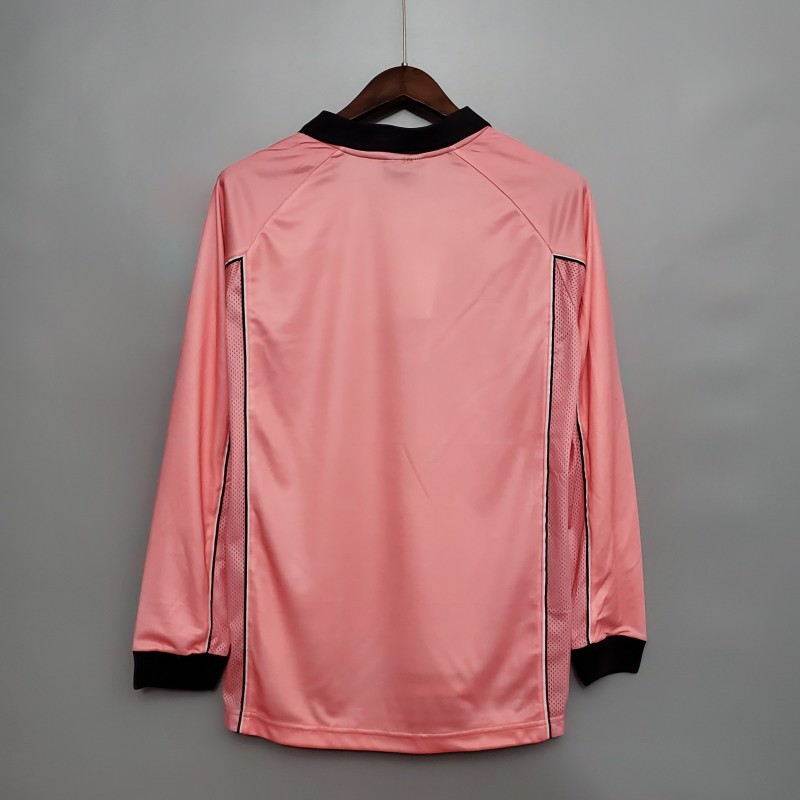 Retro 97/98 Juventus Away Pink Long Sleeve Jersey