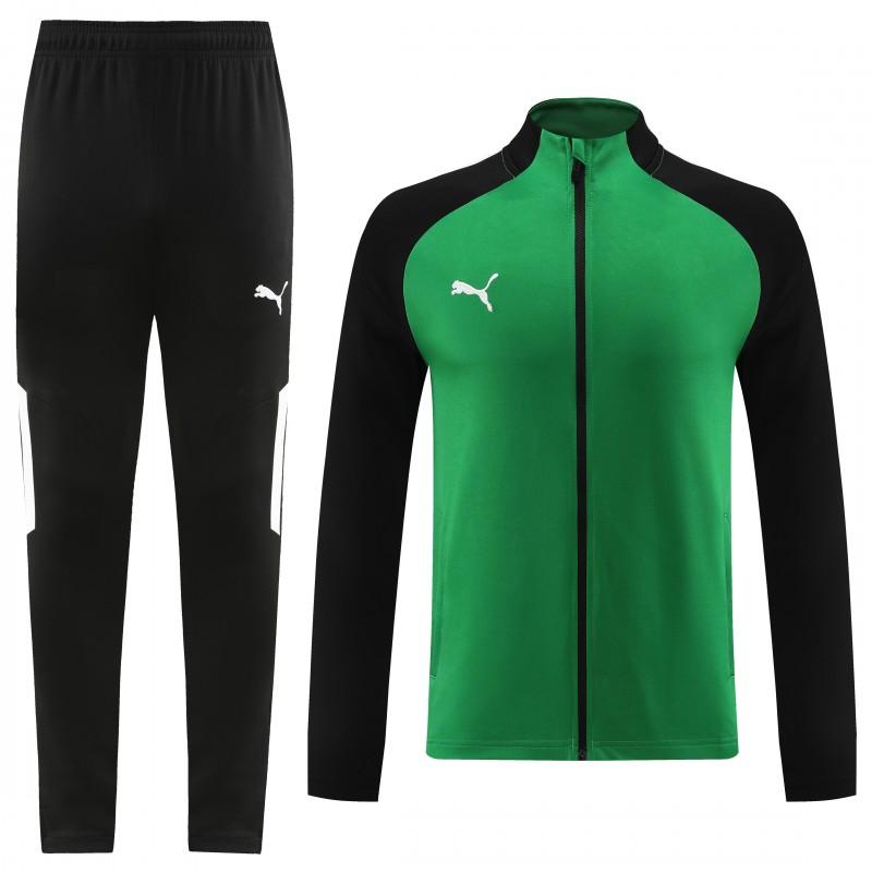 23/24 PUMA Black/Green Full Zipper Hooide Jacket+Pants