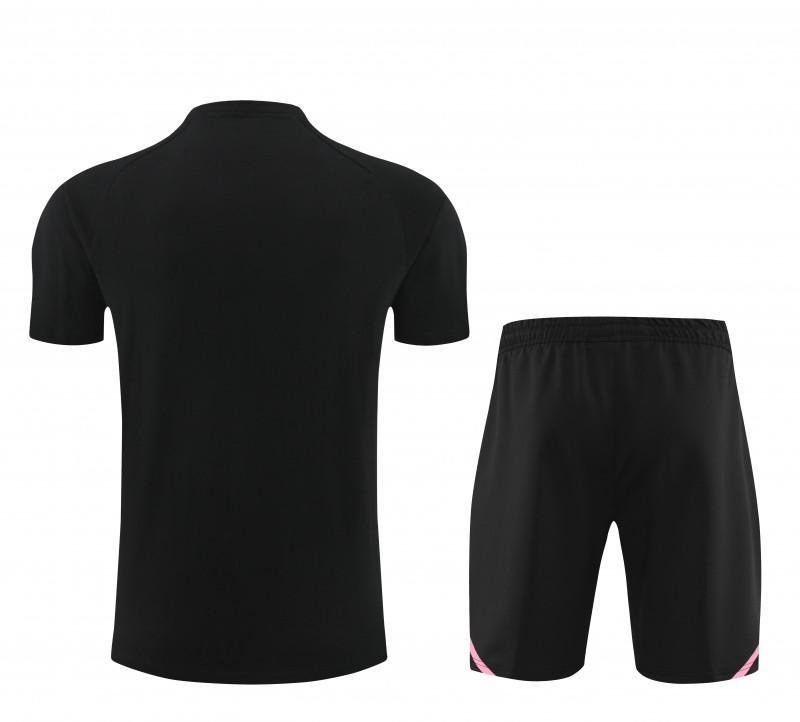 23/24 Inter Miami Black/Pink Cotton Short Sleeve Jersey+Shorts