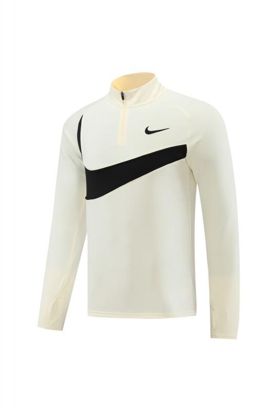 2024 Nike Light Yellow/Black Half Zipper Jacket+Pants