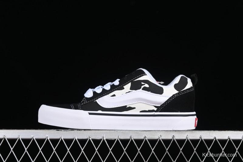 Vans Classics Knu Skool Cow Print Chunky Tongue Skate Shoes - VN0009QCB9P