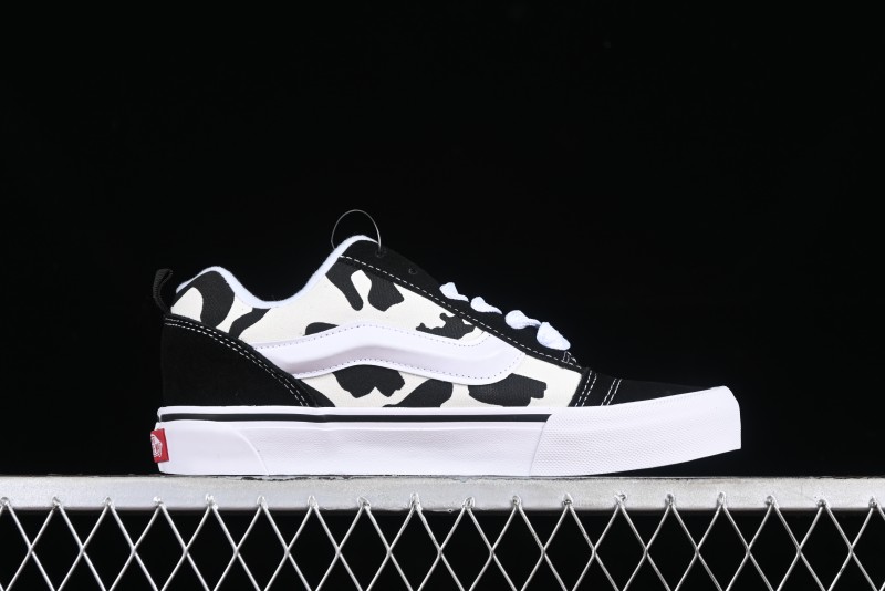 Vans Classics Knu Skool Cow Print Chunky Tongue Skate Shoes - VN0009QCB9P