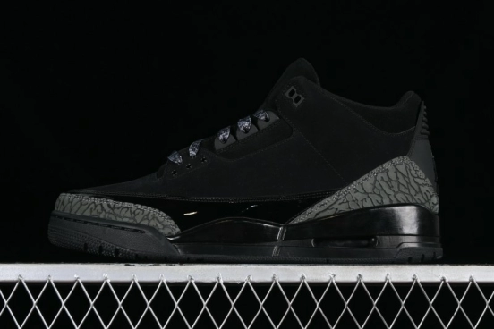 Nike Air Jordan 3 Retro Sneakers in Black with Elephant Print - CK9246-168