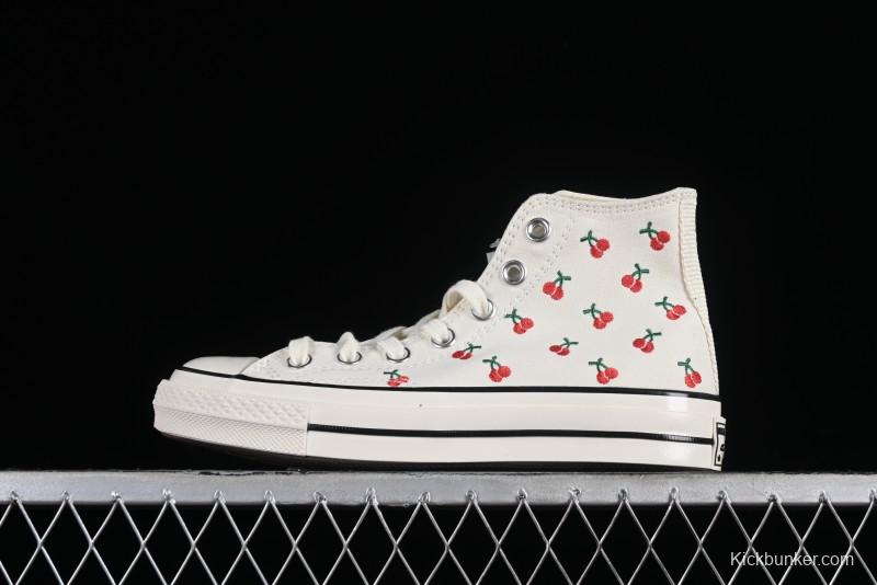 Converse Chuck 1970s Official Cherry Embroidery Canvas Sneakers - A08863C