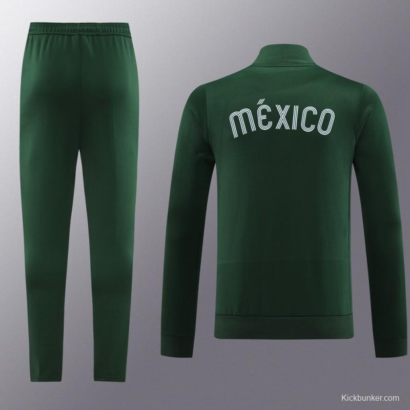 2024 Mexico Green Full Zipper Jacket +Long Pants