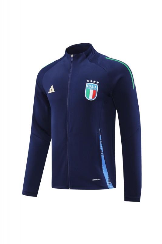 2024 Italy Navy Full Zipper Jacket +Long Pants