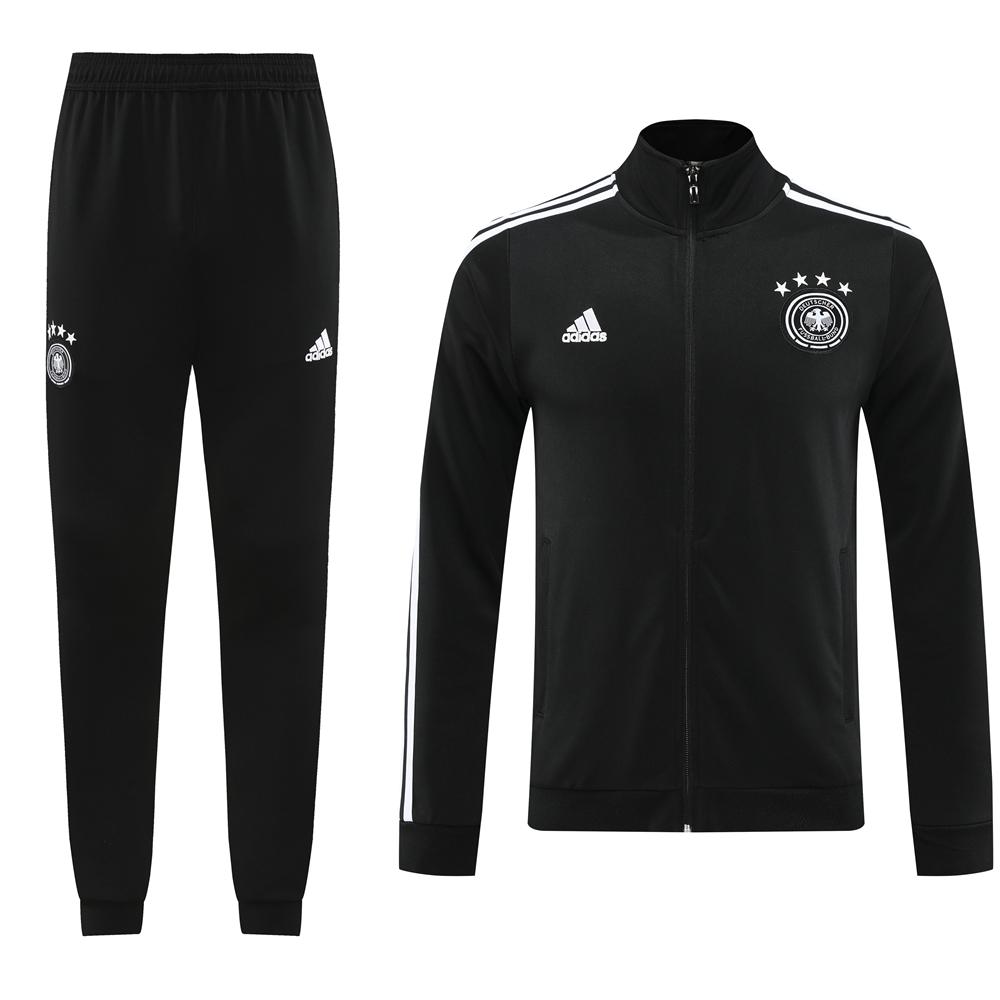 2024 Germany Black Full Zipper Jacket +Long Pants