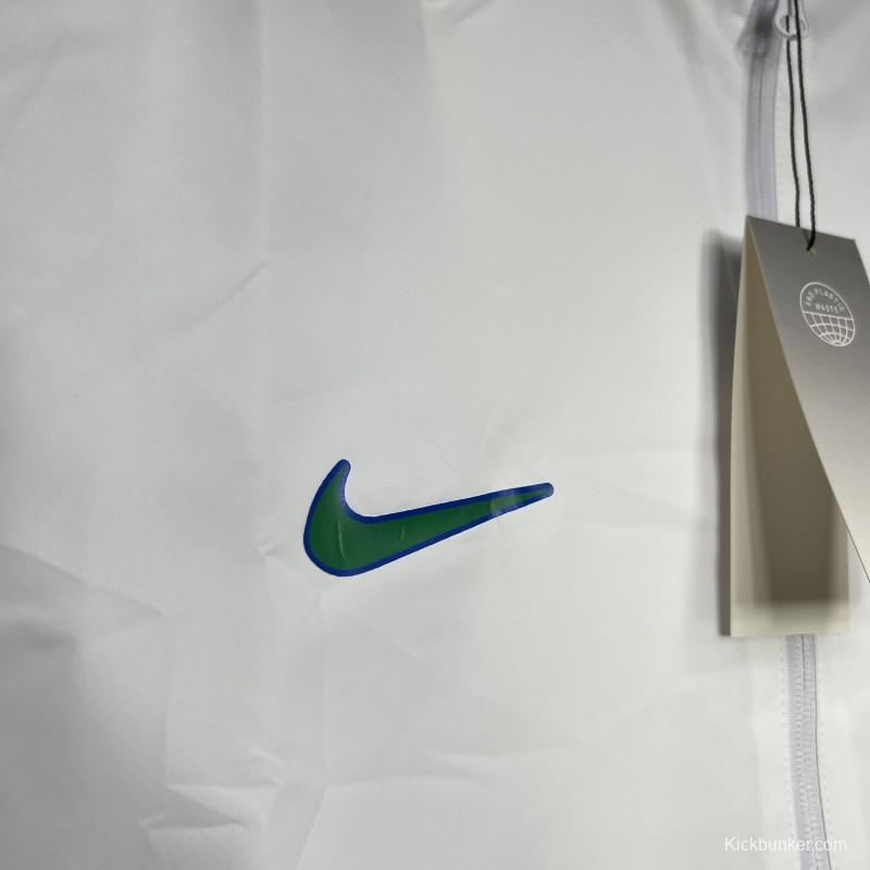 Retro 1994 Brazil White Windbreaker