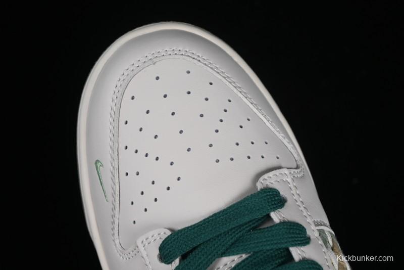 Nike SB Dunk Low UN Collaboration - White Green Swoosh Anniversary Custom Low-Top Casual Skate Shoes - DQ1098-359