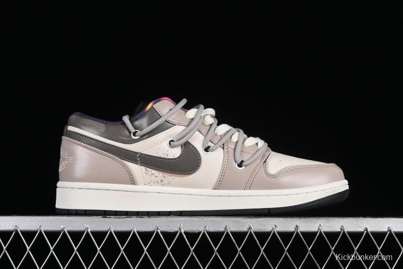 Nike Air Jordan 1 Low AJ1 Panda Prank Street Graffiti - Angel Demon Low Top Basketball Shoes - DQ8421-001