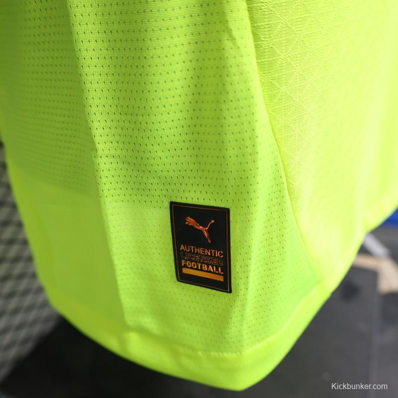 Player Version Borussia Dortmund 25/26 Neon Green Home Jersey with 1&1 Sponsor