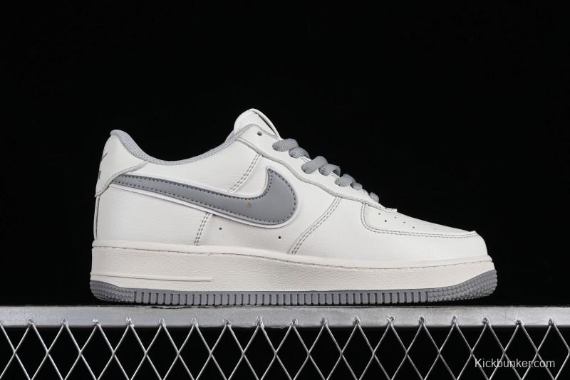 Balenciaga x Nike Air Force 1 '07 Low Triple Swoosh Beige Grey Casual Shoes - FR0538-091