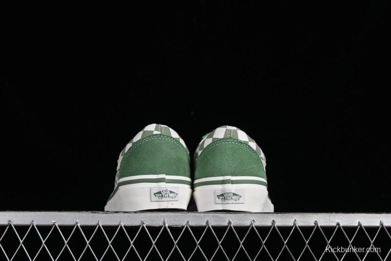 Vans Old Skool Reissue 136 Checkerboard Green Retro Canvas Shoes - VN000MT6V0N