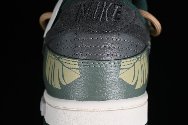 Nike Dunk Low Panda Prank Jungle Crossing - Green Wild Floating Abyss Beige Brown Green SB Lace-Up Low-Top Casual Skate Shoes - FD0350-133