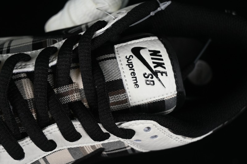 Nike SB Dunk Low Supreme Plaid Colorway Low-Top Casual Skateboarding Shoes - SU1098-061