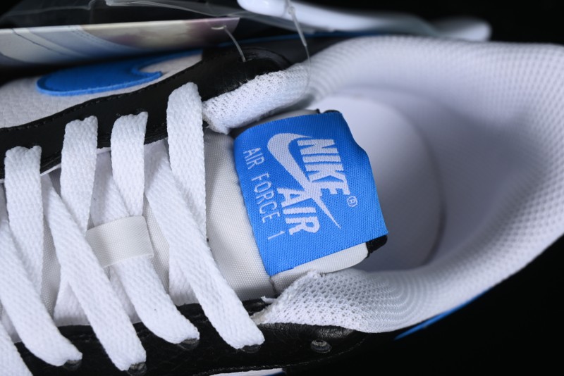 Nike Air Force 1 '07 Low White Black Blue Color Block Casual Sneakers - FN8008-001