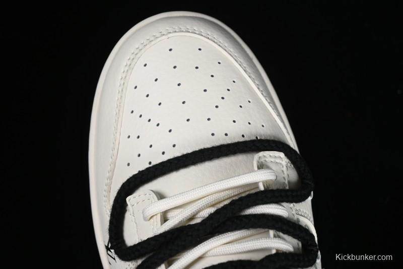Nike SB Dunk Low LV Collaboration - Lamborghini Strap White Black Hook Anniversary High-End Custom Low-Top Casual Sneakers - SJ2068-261