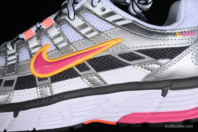 Nike P-6000 Retro Casual Sport Dad Shoes with Layered Design - BV1021-100
