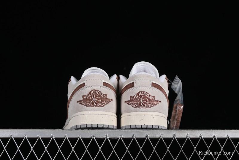 Nike Air Jordan 1 Low Retro Casual Sneakers in Grey Tan - HF1567-200