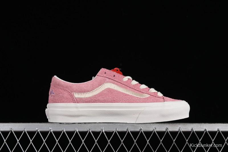 Vans Style 36 Low-Top Skate Shoes with Pink Embroidery - VN000CRPGRN