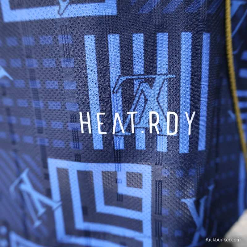 25/26 Player Version Real Madrid Blue Geometric Pattern Away Jersey