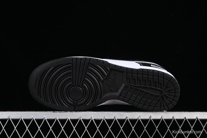 Nike Supreme x SB Dunk Low Panda Colorway Low-Top Casual Skate Shoes - RM2308-332