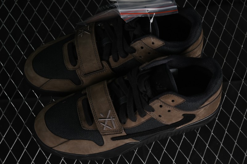 Nike Travis Scott x Jordan Cut The Check AJ1 Basketball Shoes with Velcro Design - FZ8117-204