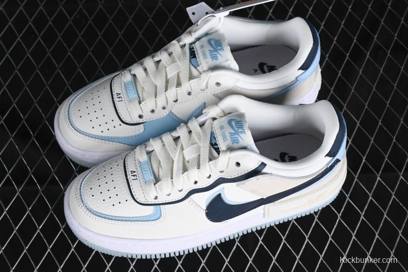 Nike Air Force 1 Shadow Lightweight Elevated Low-Top Versatile Sneakers - DZ1847-107