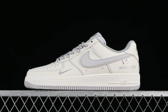 Nike Undefeated Air Force 1'07 Low Casual Sneakers in Beige Hemp with Reflective Details - UT2023-203