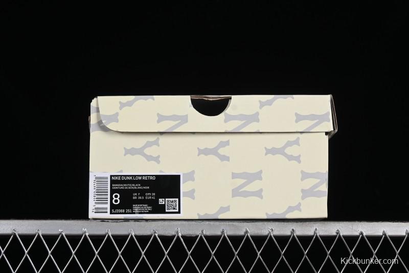 Nike SB Dunk Low MLB Strap Collaboration - Black Denim Print Anniversary Custom Low-Top Casual Sneakers - SJ2068-251