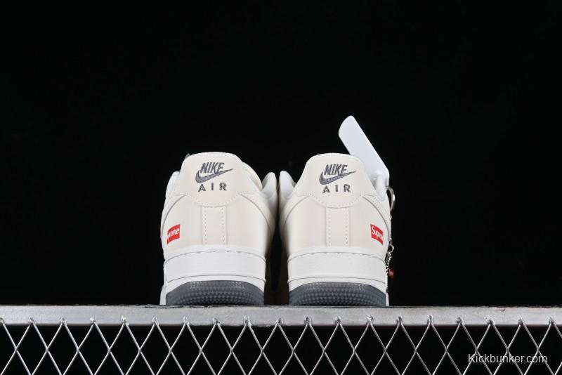Nike Air Force 1 '07 Low LV Collaboration - White Grey Two-Tone Low-Top Casual Sneakers - XZ6188-005
