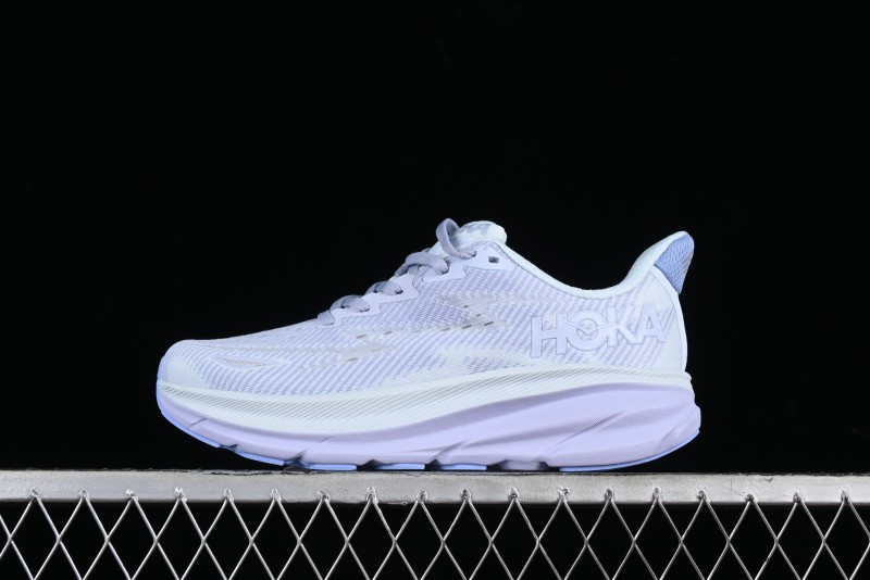 HOKA ONE ONE Clifton 9 Lightweight Knit Mesh Running Shoes with Enhanced Cushioning - 1127896 EHR
