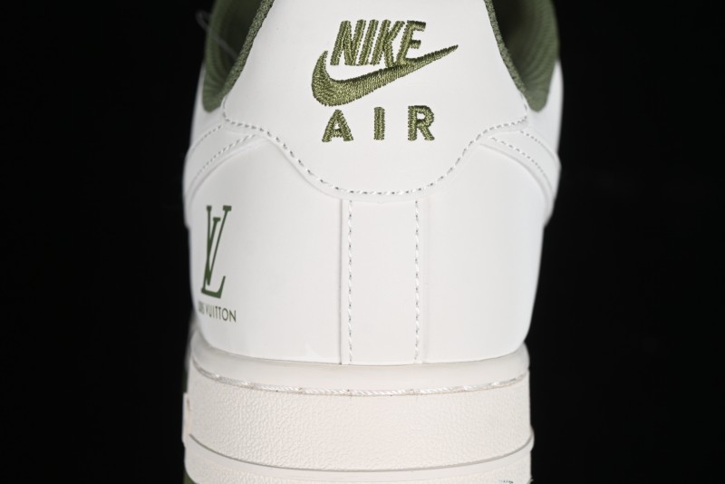 Nike Air Force 1 '07 Low LV Collaboration - Beige Green Double Swoosh Casual Sneakers - XZ6188-003