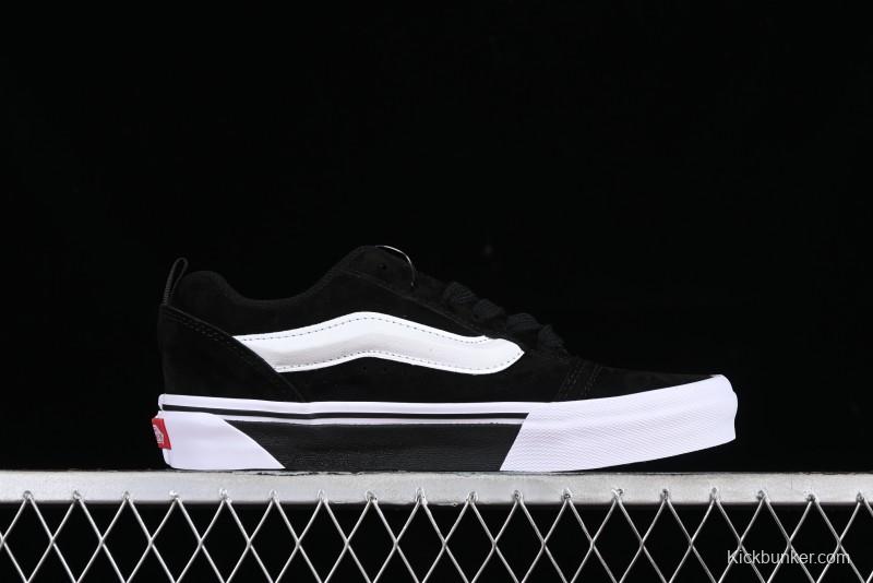 Vans Classics Knu Skool Retro Skate Shoes with Enlarged Toe and Thickened Tongue - VN0009QCWBL