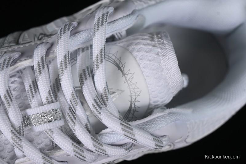 Dior Chrono Round Toe Lace-Up Lifestyle Casual Running Shoes - 10W WHITE