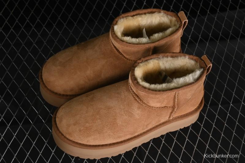 UGG Classic Ultra Mini Platform 3CM Wool Short Boots with TREADLITE Outsole - 1135092
