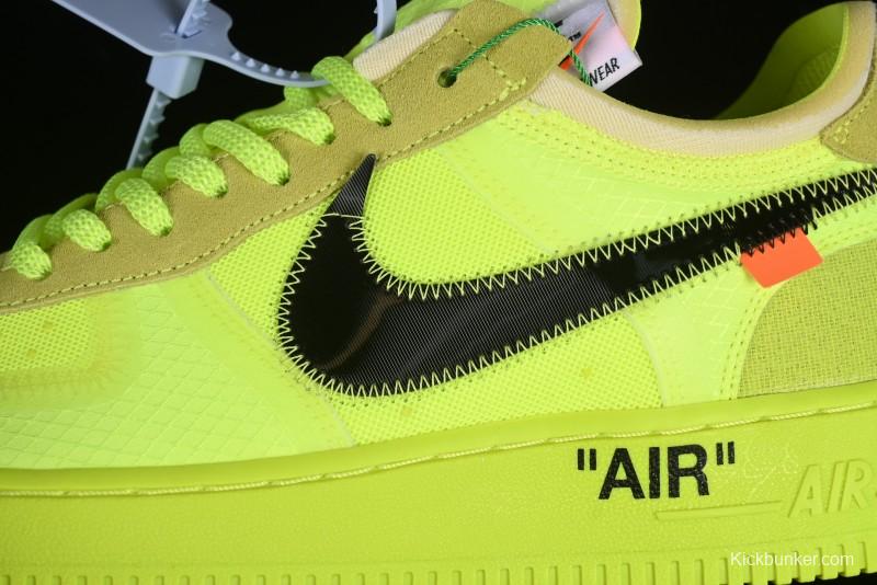 Nike Off White x Air Force 1 Low OW Transparent Yellow Sneakers - AO4606-700