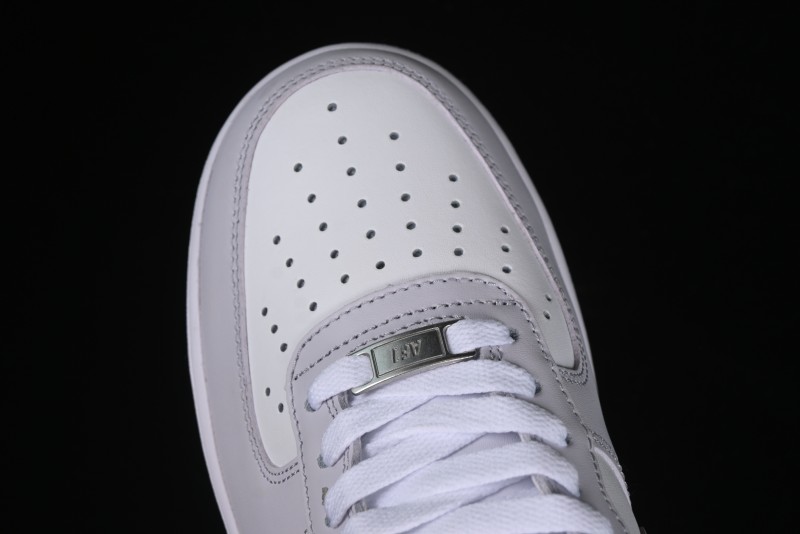 Nike Air Force 1 '07 Low Casual Sneakers with Anime-Inspired Light Gray Purple Spray Paint Design - DY8899-004
