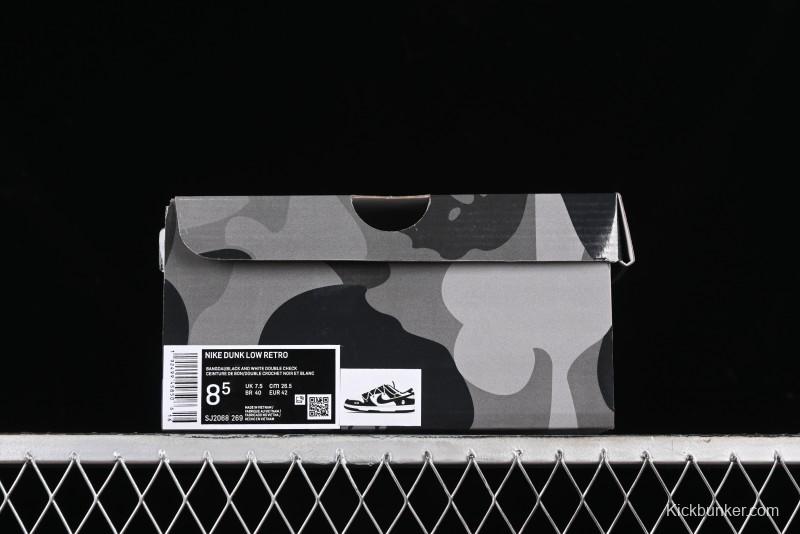 Nike SB Dunk Low BAPE Collaboration Strap Black Hook Anniversary Custom Low-Top Casual Sneakers - SJ2068-269