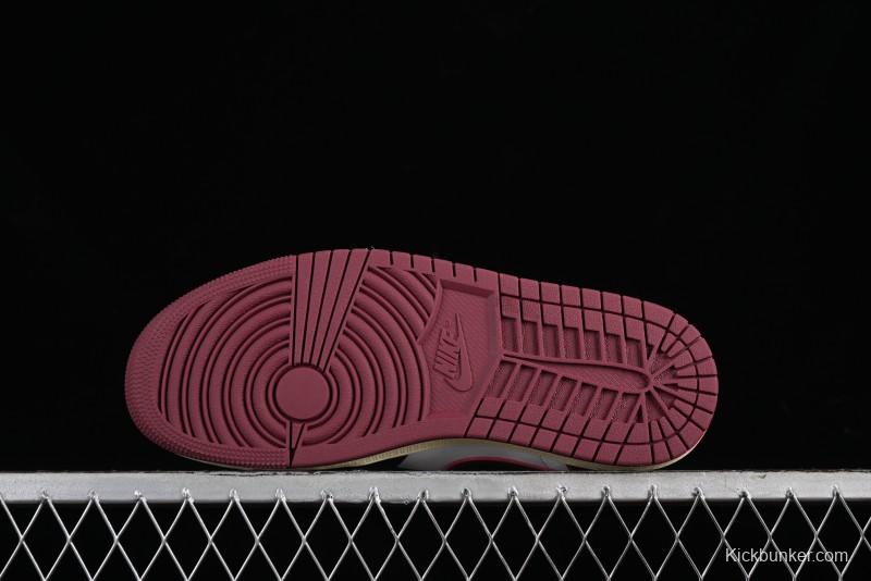 Nike Air Jordan 1 Mid AJ1 Snake Print Black Red Toe Mid-Top Basketball Shoes - FQ7818-101