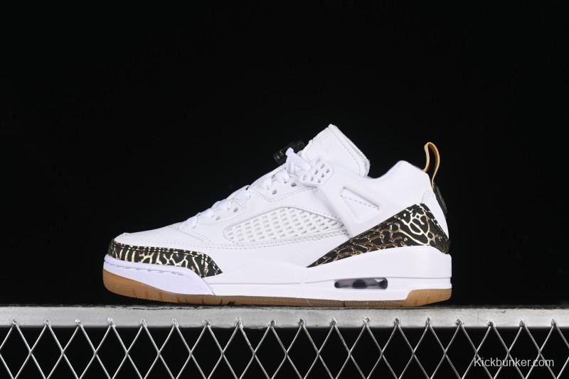 Nike Jordan Spizike Low Casual Shoes with Cracked Leather Design - HJ9019-100